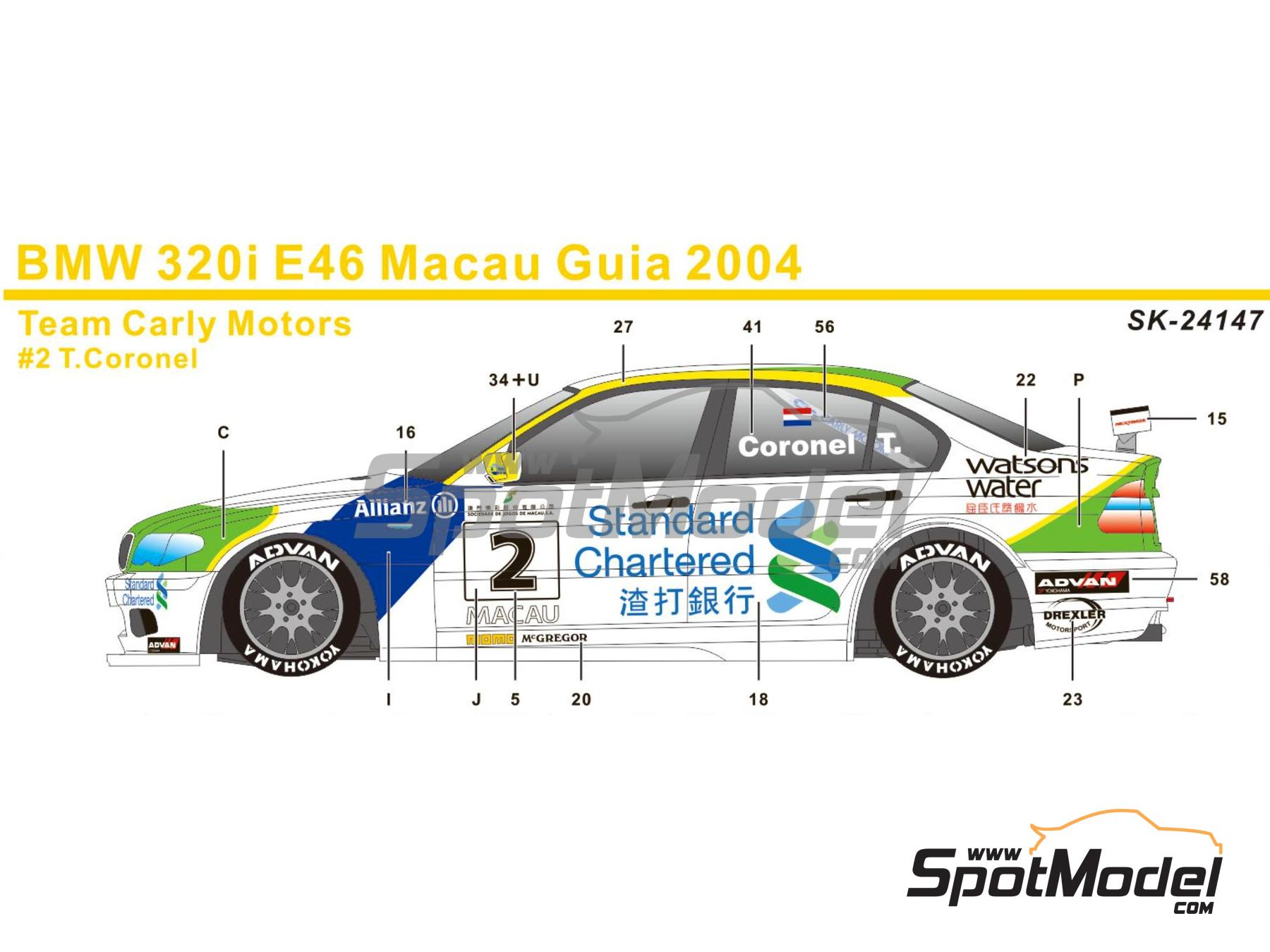 SK Decals SK24147: Marking / livery 1/24 scale - BMW 320i E46 Carly ...